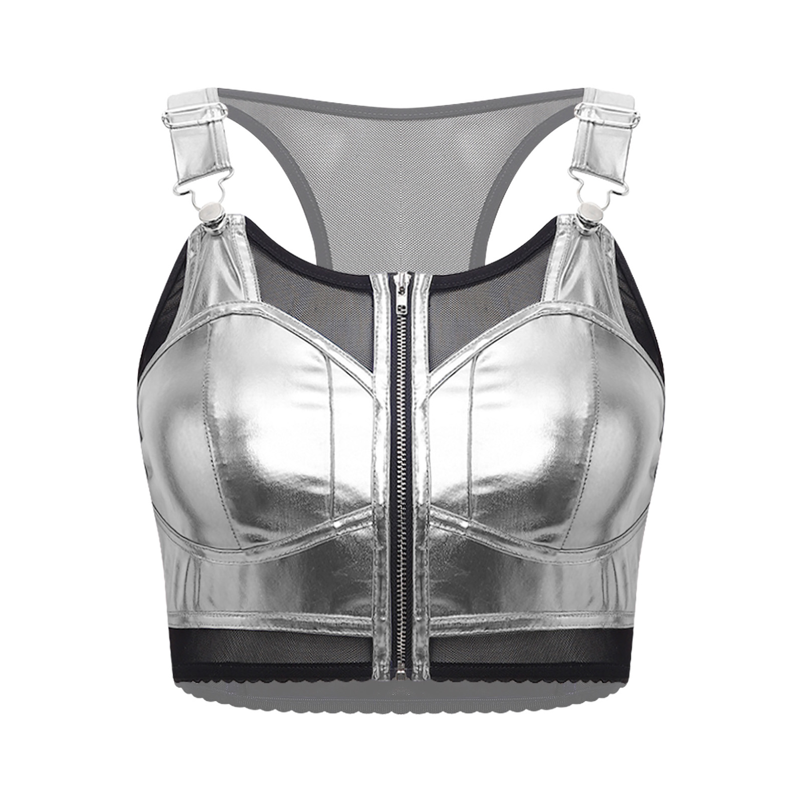 Chaleco Metálico Brillante Est - Suspender Tank Top reseña y precio