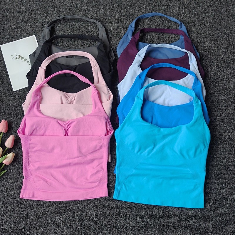 Top Halter sin costuras para m - Suspender Tank Top reseña y precio
